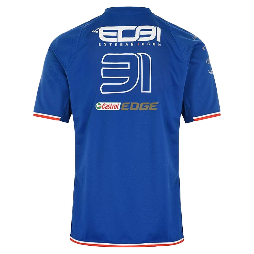 2022 Alpine Team Esteban Ocon Driver Tee (Blue)_1