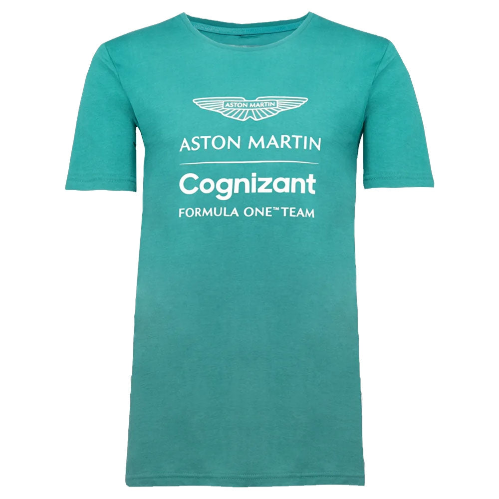 2022 Aston Martin Lifestyle Logo T-Shirt (Green) (Your Name)_3