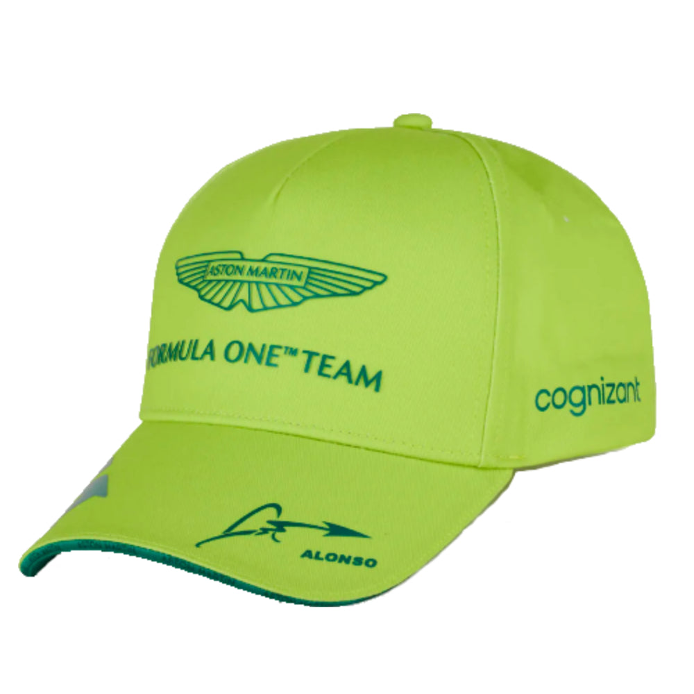 2023 Aston Martin Official Fernando Alonso Cap - Lime_0