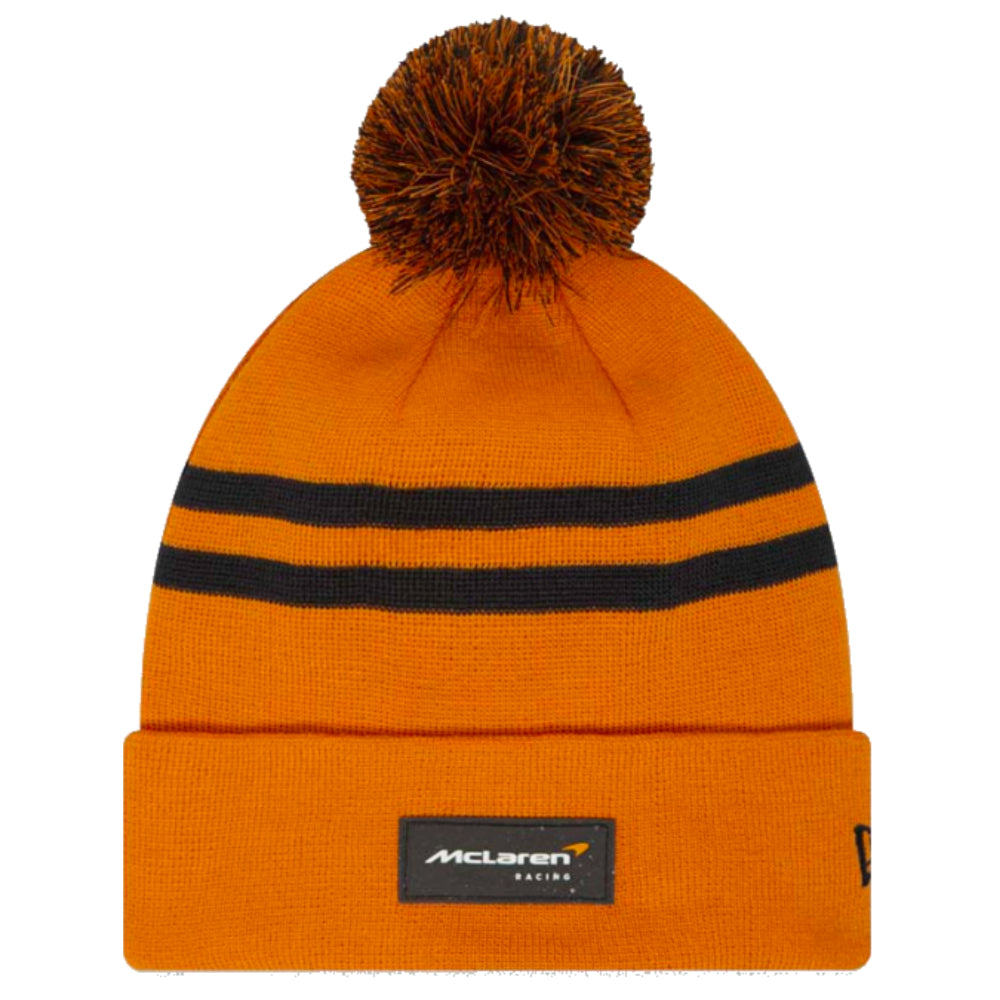 2023 McLaren Essential Cuff Pom Beanie (Papaya)_0