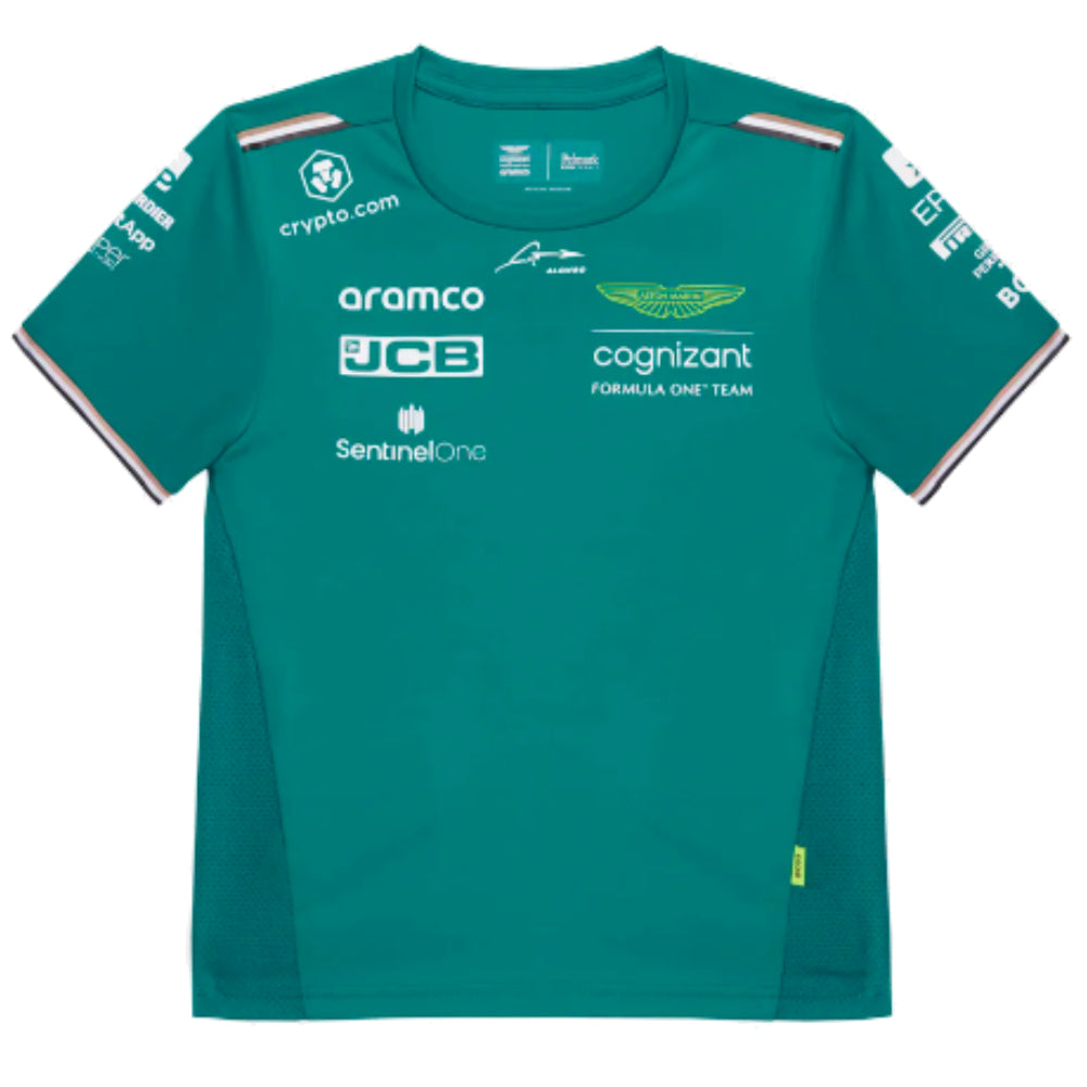 Aston Martin 2023 Official Alonso T-Shirt (Green) - Kids_0