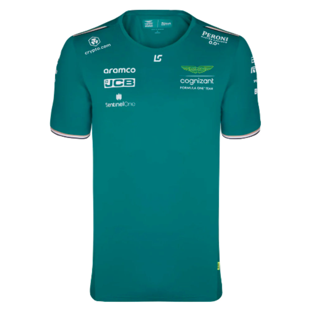 2023 Aston Martin Official Lance Stroll Driver Tee (Green) - Kids_0