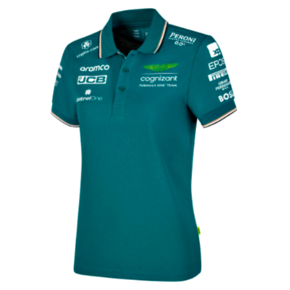 2023 Aston Martin Team Polo Shirt (Green) - Ladies_0