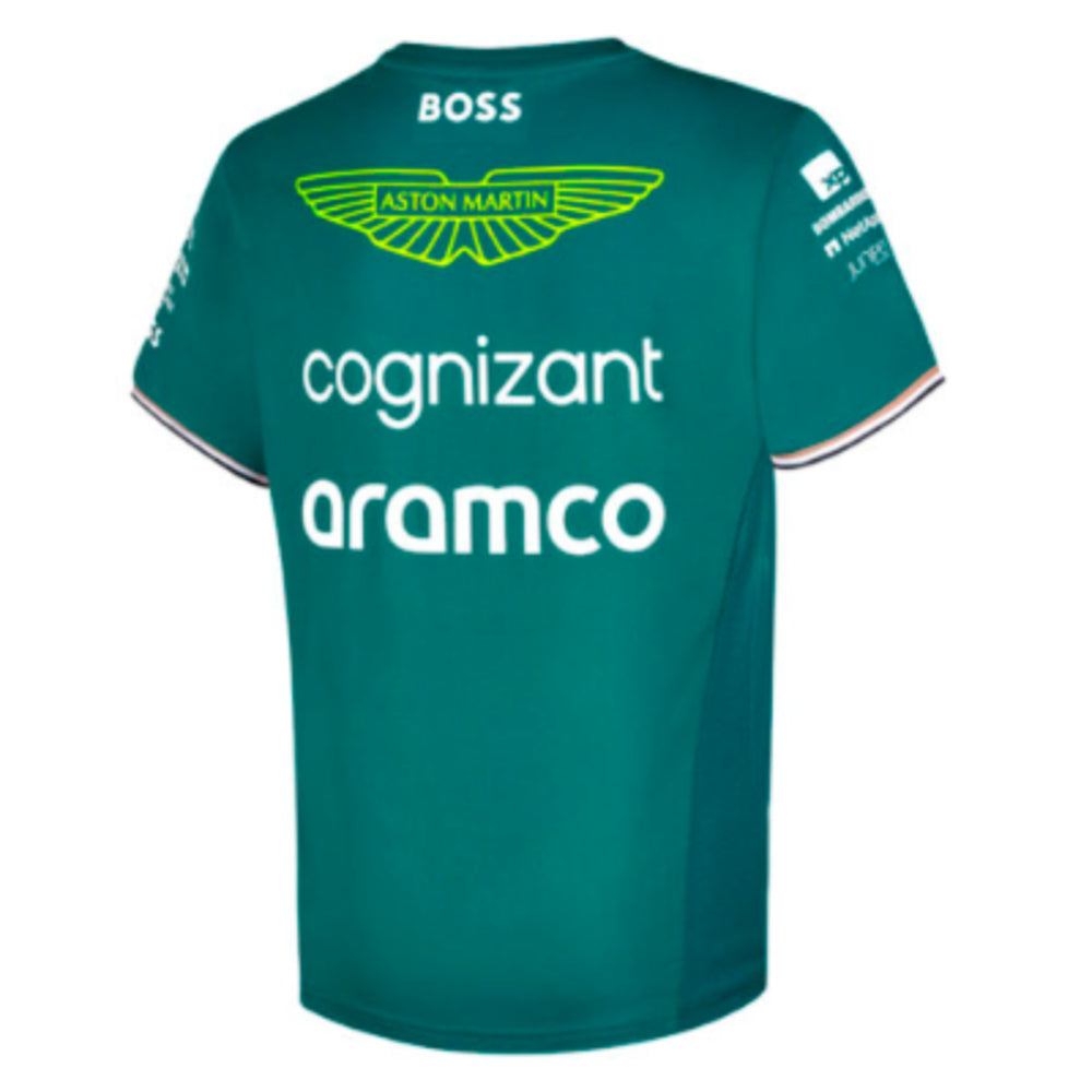 2023 Aston Martin Official Team Tee (Green) - Kids_1