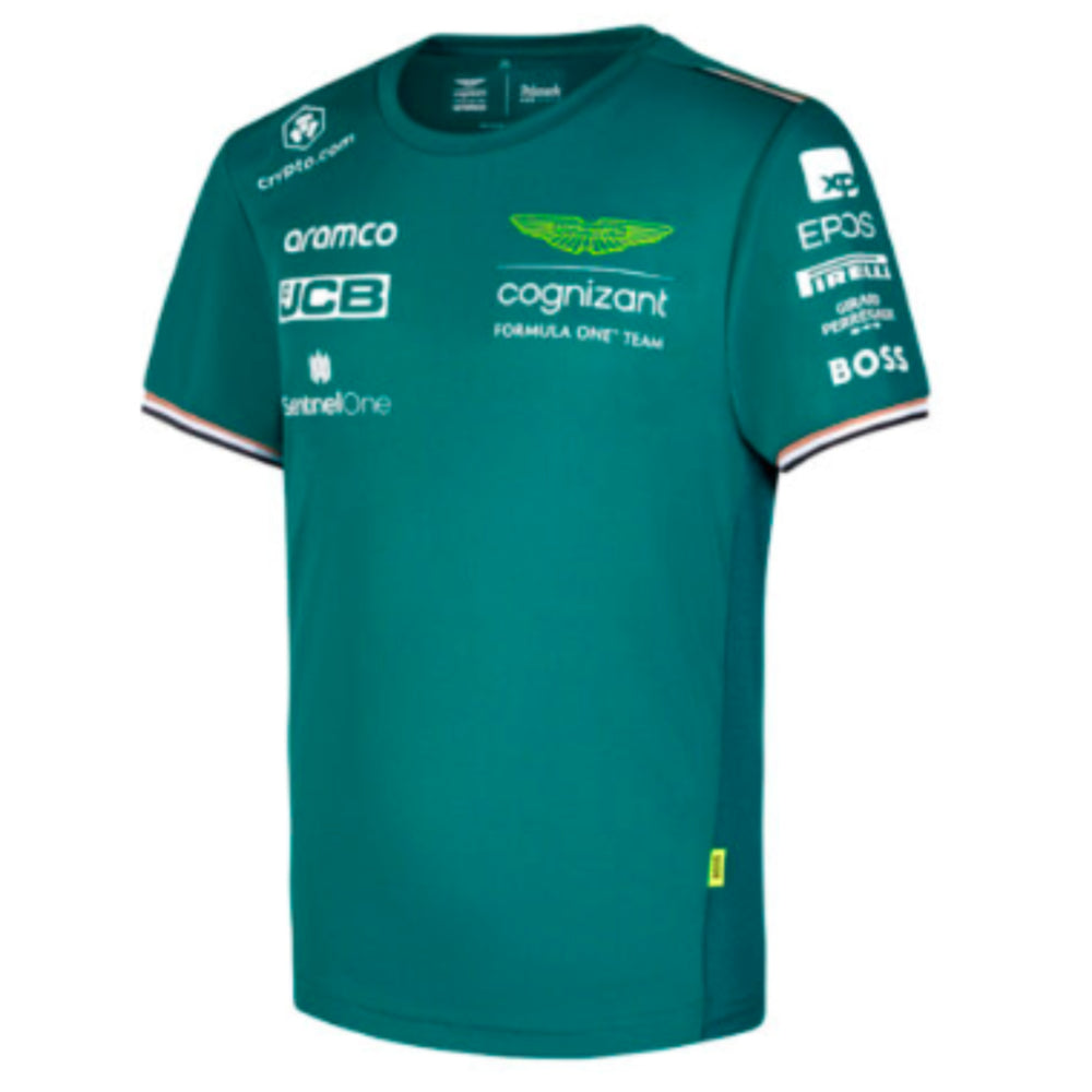 2023 Aston Martin Official Team Tee (Green) - Kids_0