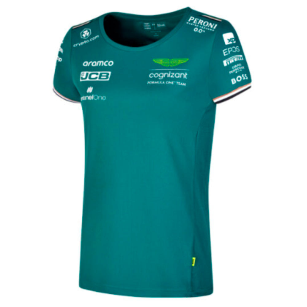 2023 Aston Martin Official Team Tee (Green) - Womens_0