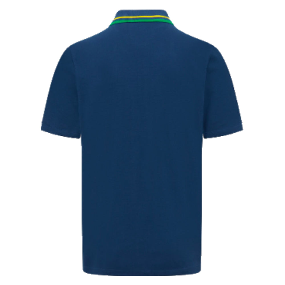 2023 Ayrton Senna Brazil Mens Polo Shirt (Navy)_1