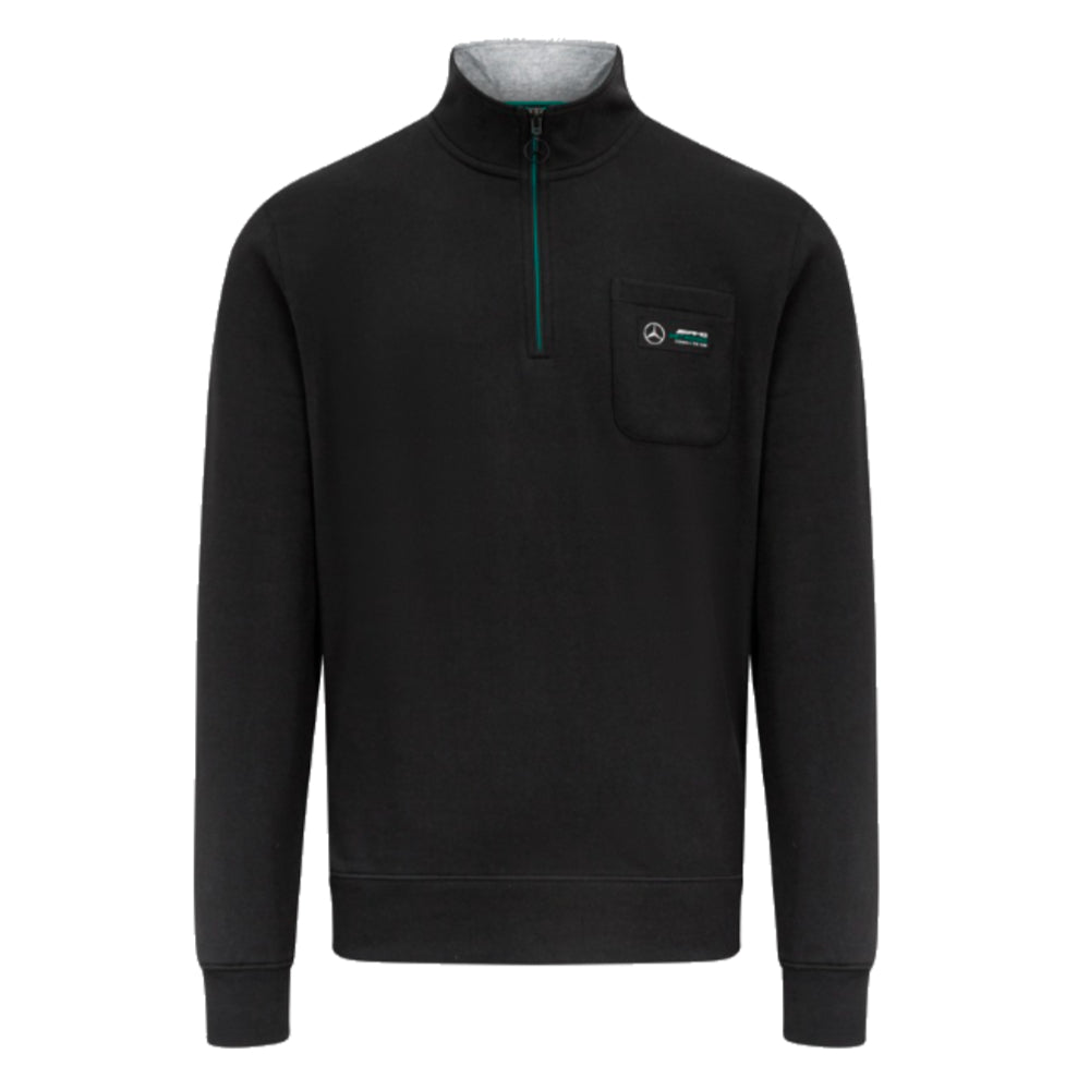 2023 Mercedes AMG Petronas Half Zip Top (Black)_0