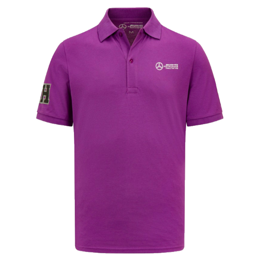 2023 Mercedes Lewis Hamilton Polo Shirt (Purple)_0