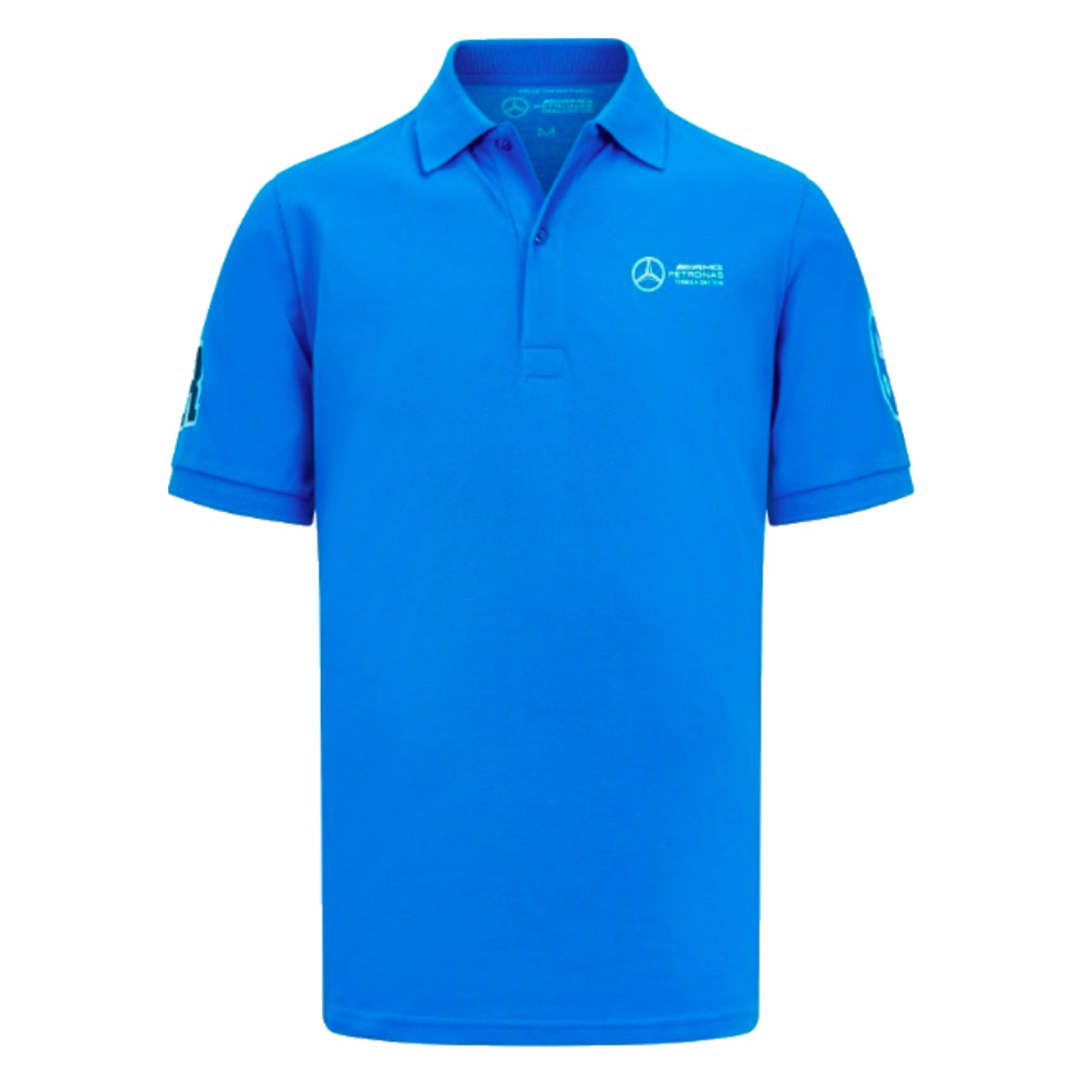 2023 Mercedes George Russell Polo Shirt (Blue)_0