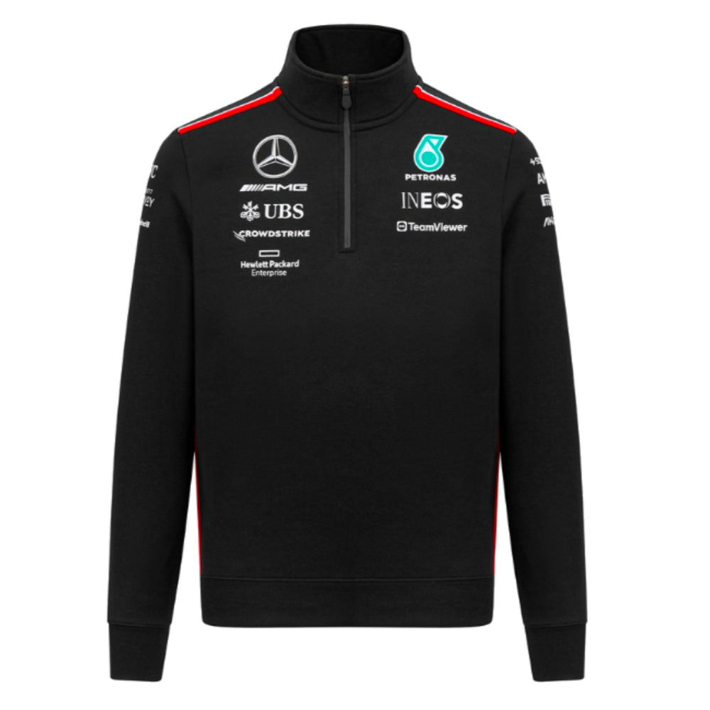 2023 Mercedes Team Half Zip Sweat (Black)_0