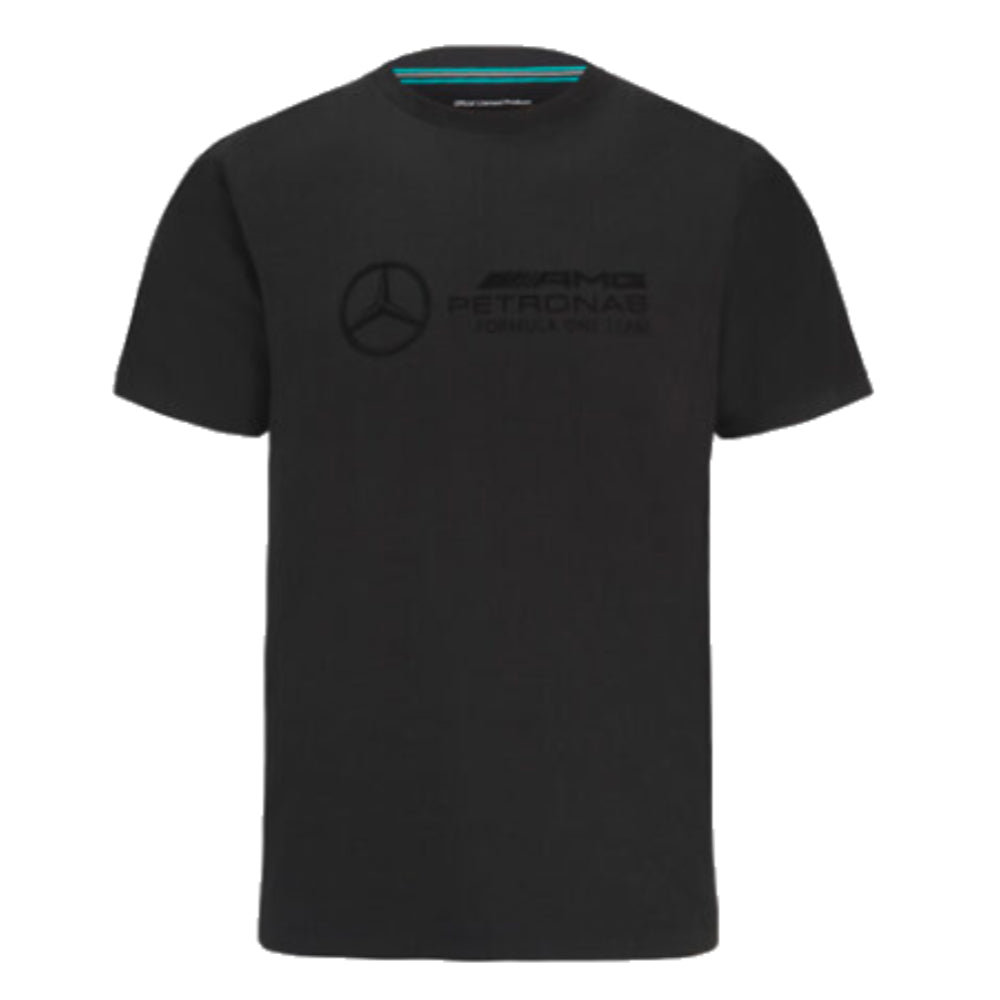 2023 Mercedes AMG Petronas Stealth Large Logo Tee (Black)_0