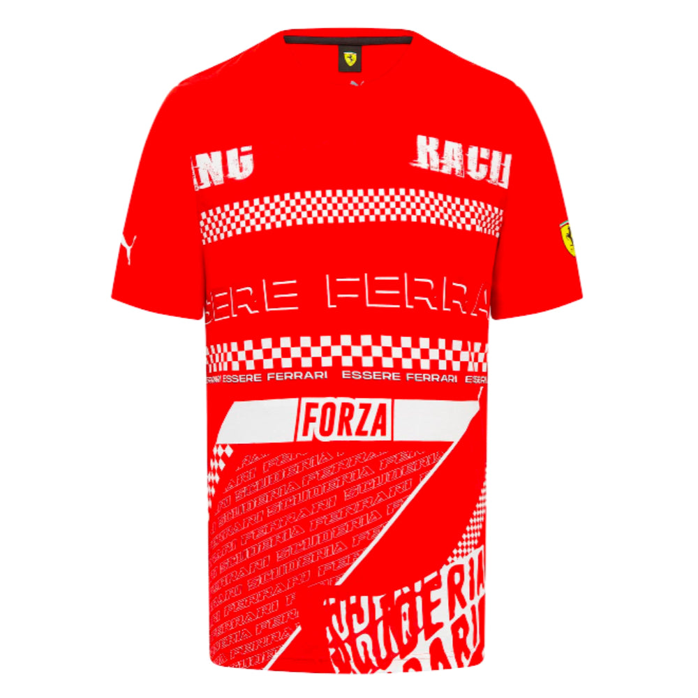2023 Ferrari Fanwear Graphic Tee (Red)_0