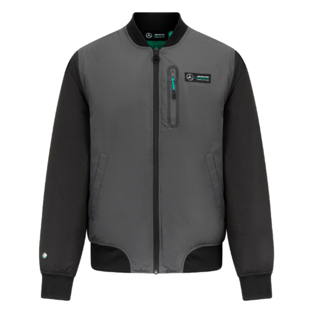 2023 Mercedes AMG Petronas Bomber Jacket (Grey)_0