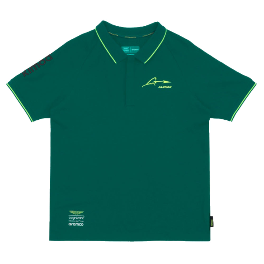 2023-2024 Aston Martin Lifestyle Alonso Polo Shirt (Green)_0