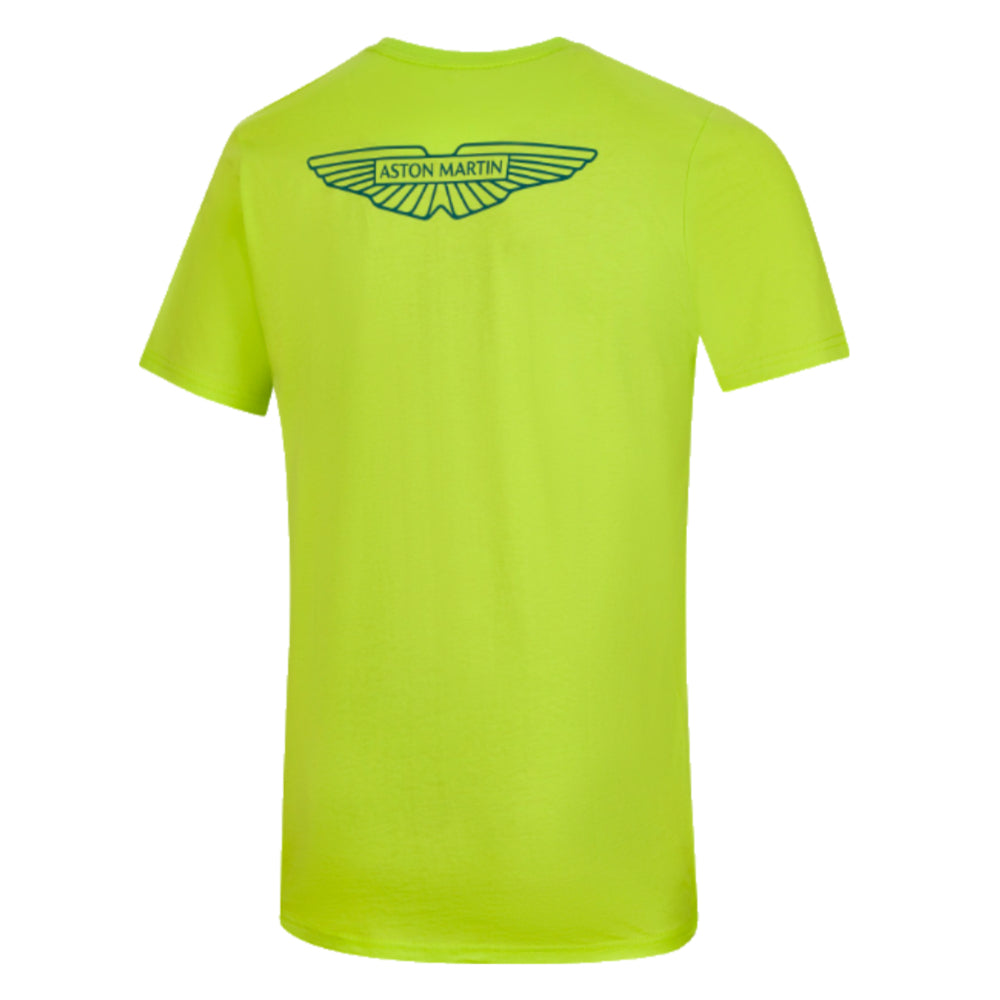 2023 Aston Martin Lifestyle Logo Tee Mens - Lime_1