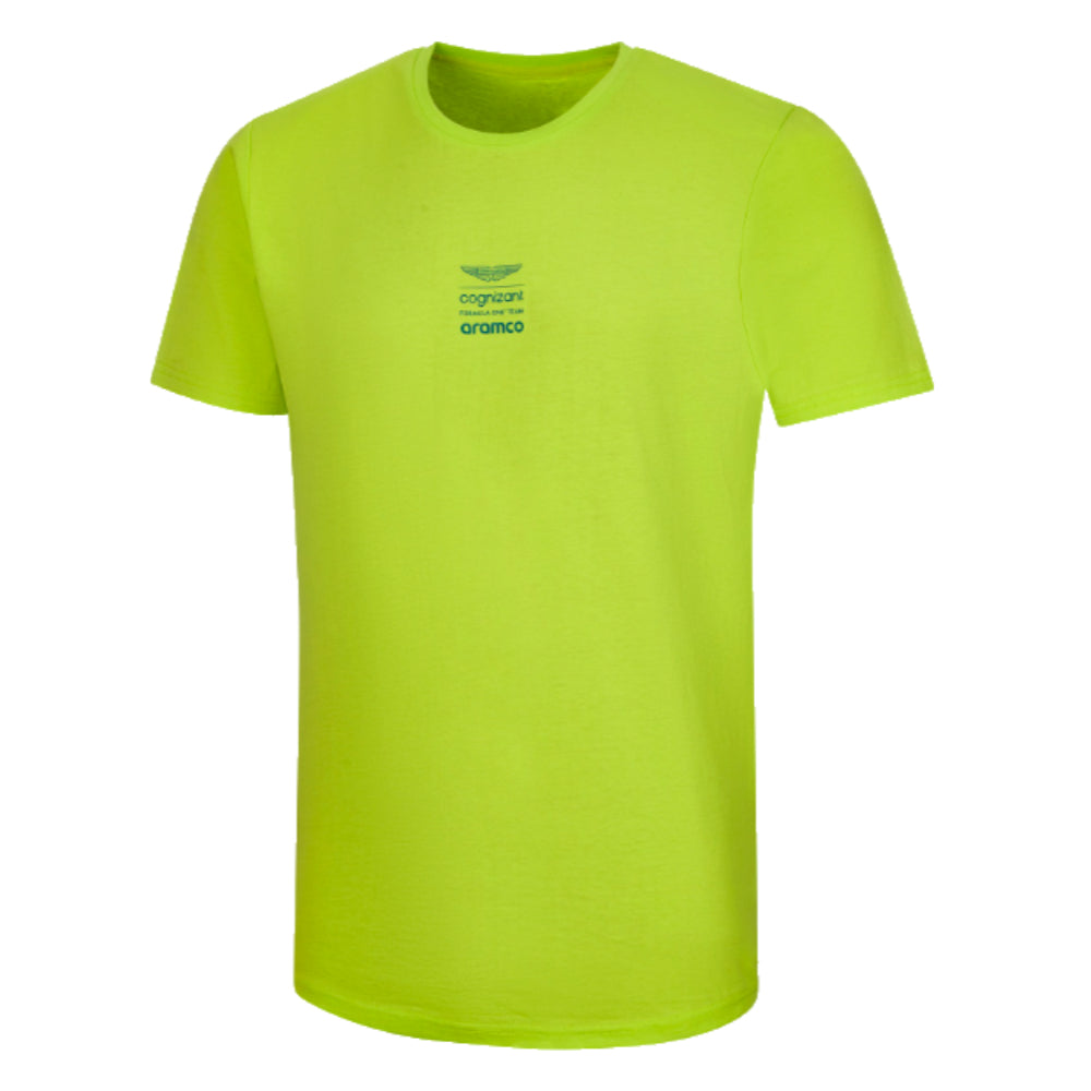 2023 Aston Martin Lifestyle Logo Tee Mens - Lime_0