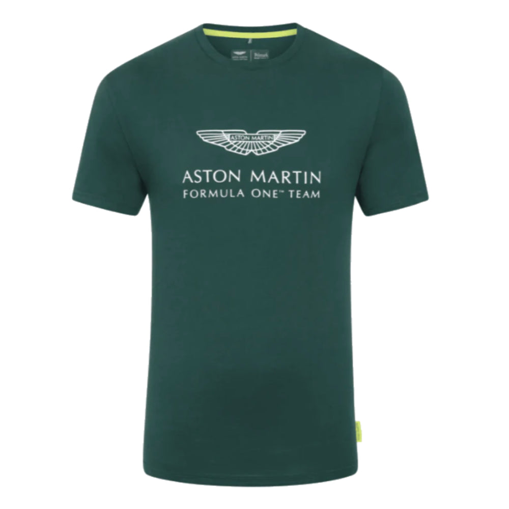 2021 Aston Martin Official Lifestyle Logo T-shirt (Green)_0