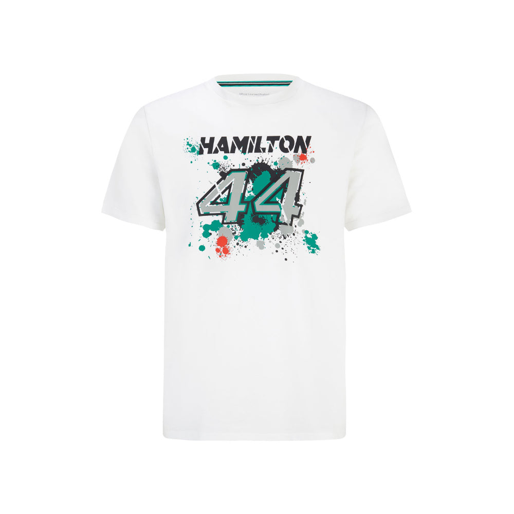 2022 Mercedes AMG Mens Lewis 44 T-Shirt (White)_0