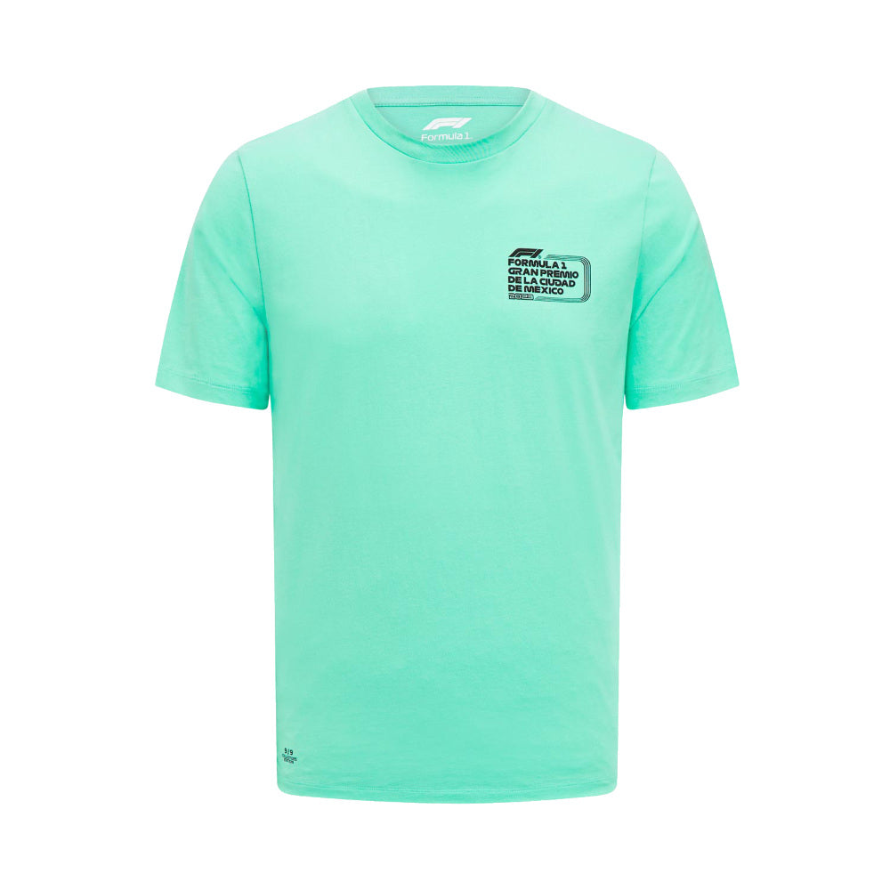 2023 F1 Formula 1 Mens T-Shirt Cotton Mexico RS (Green)_0