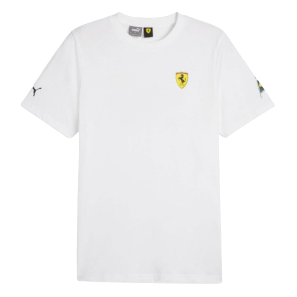 2023 Ferrari Brazil Race Tee (White)_0